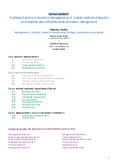 Management II. - materiál k magiste...