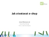 Jak otextovat e-shop?